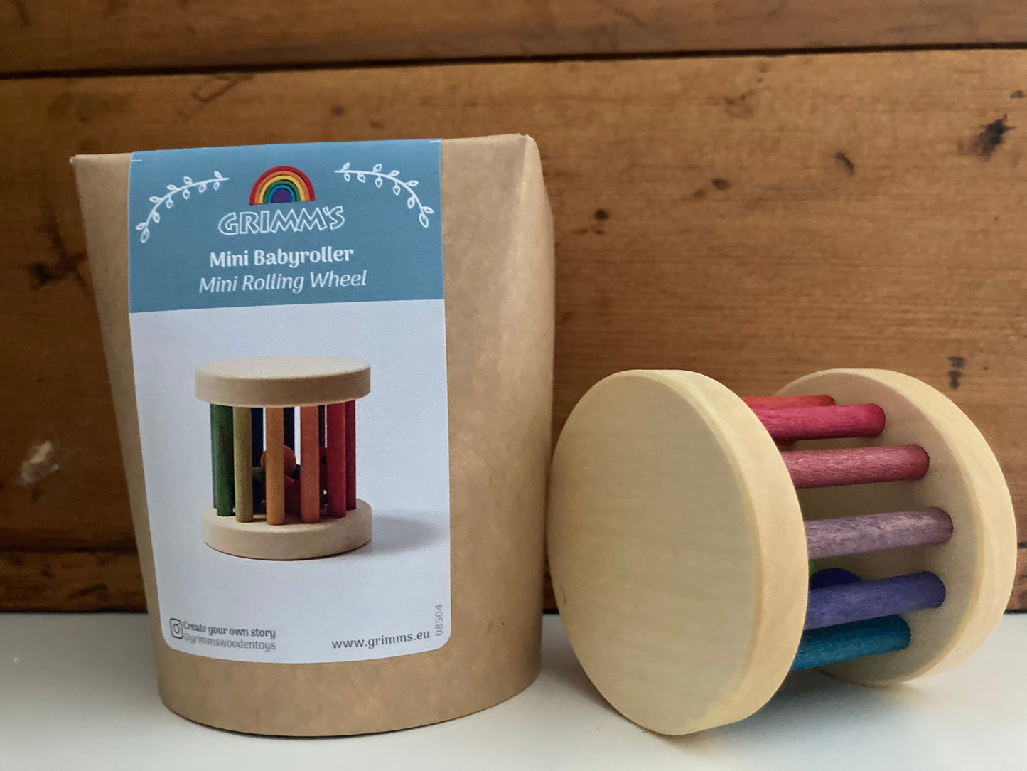 Wooden Toy, Baby - RATTLE GRASPING WHEEL