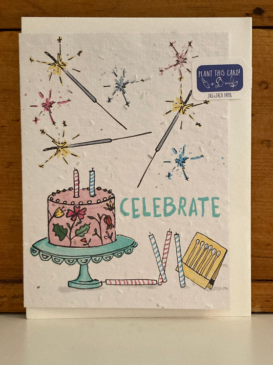 FlowerPaper Greeting Card - CELEBRATE!