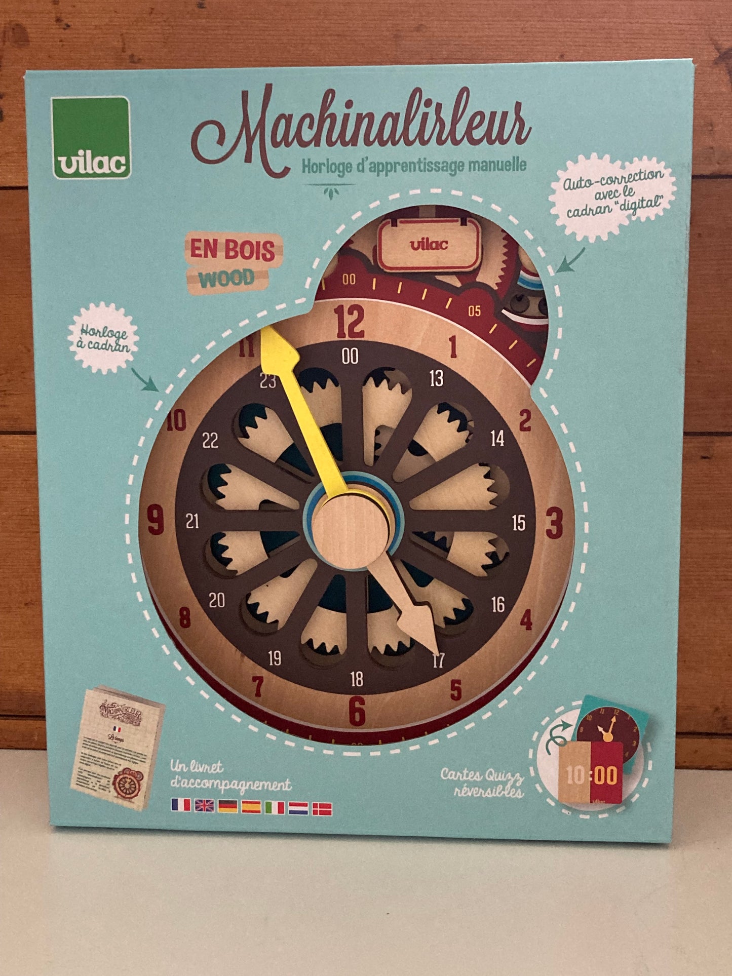 Educational Wooden Toy -  CLOCK FOR LEARNING