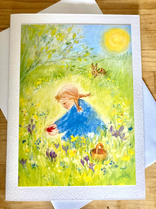 Greeting Cards/ Spring - RED EASTER EGG