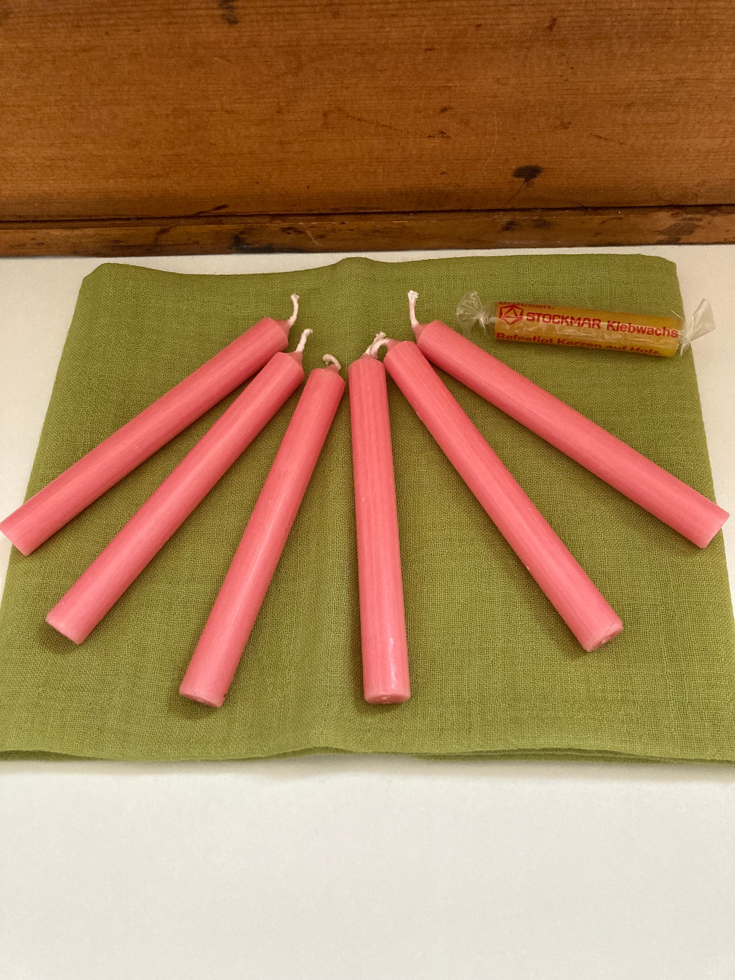 Beeswax Candles - Small ROSE 10% Beeswax… 6 candles and sticky wax!