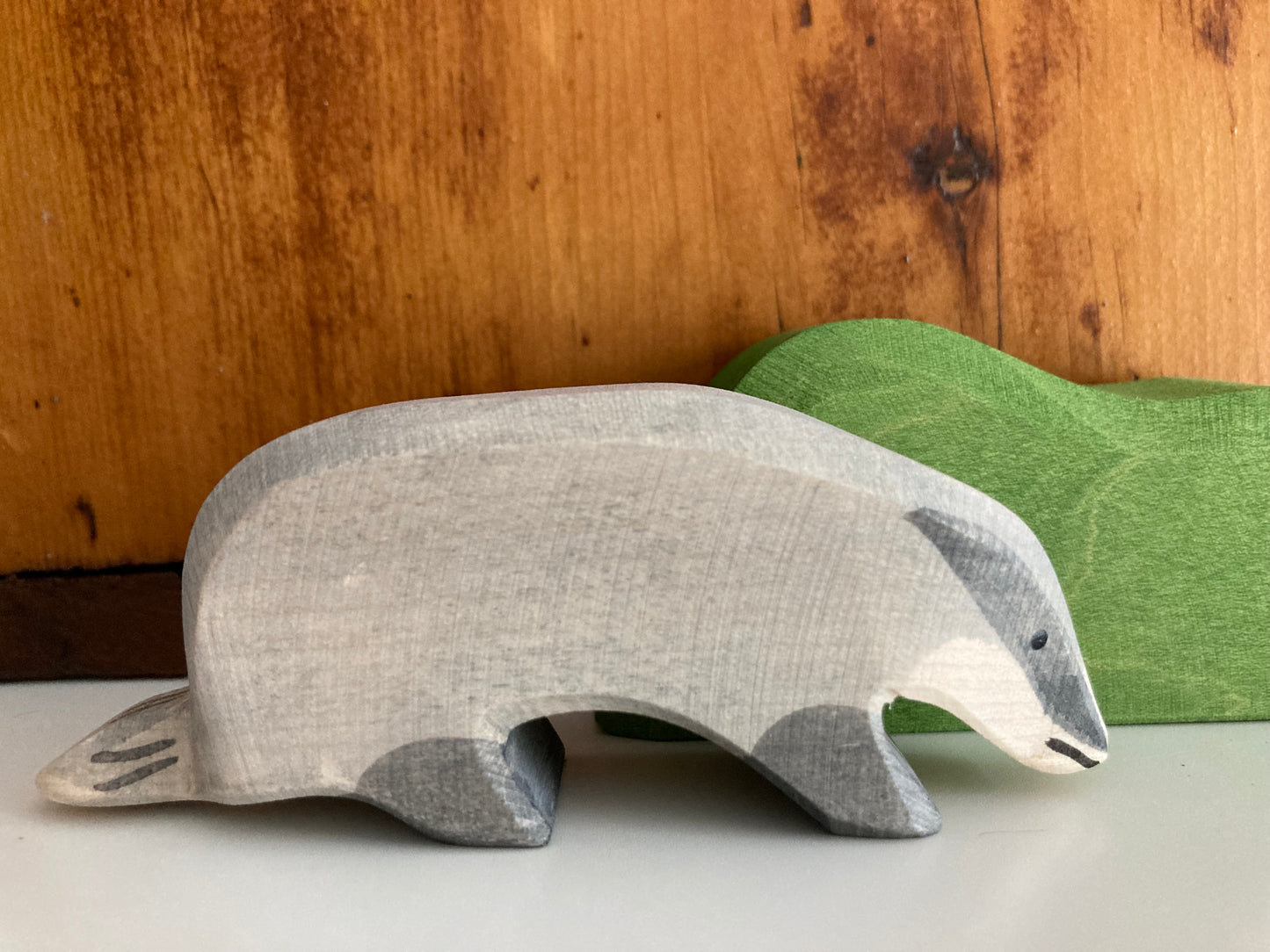 Wooden Dollhouse Play - BADGER ( head low)