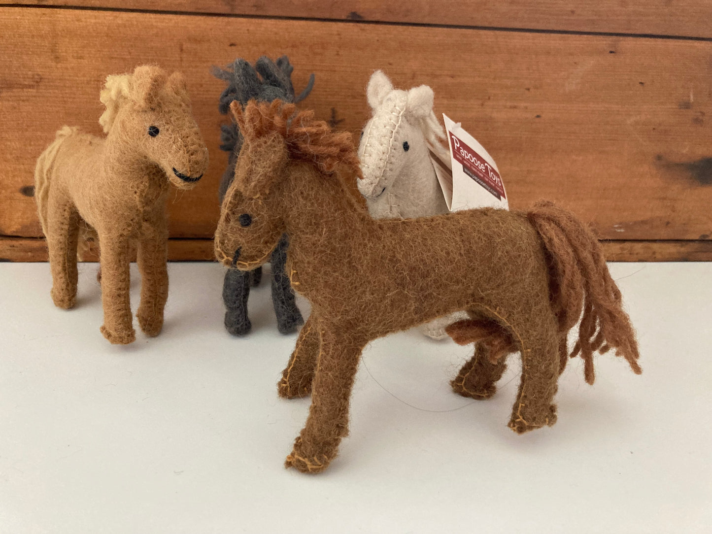Dollhouse Soft Toy - Wool Felted HORSES in 4 coat colours!
