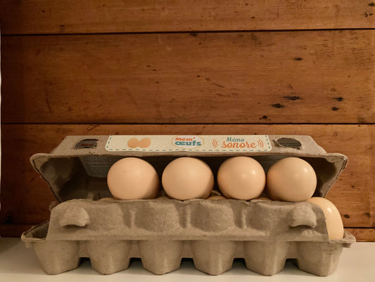 Memory Game Set - Wooden EGGS “SOUND-the-SAME”