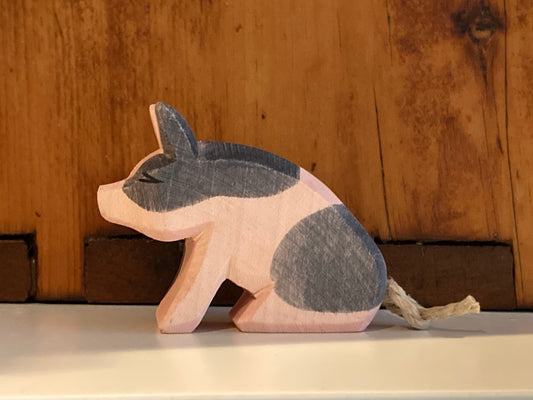 Wooden Dollhouse Play - SPOTTED LITTLE PIGLET