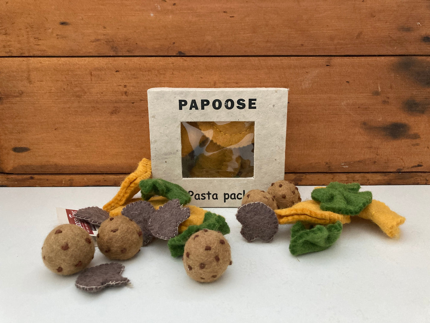 Kitchen Play Food - Wool Felted PASTA AND MEATBALLS, 20 pieces!