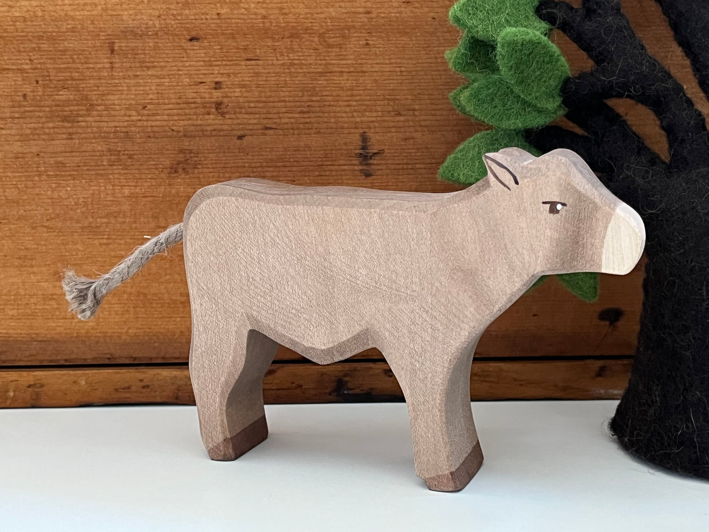 Wooden Dollhouse Play - OXEN, Brown