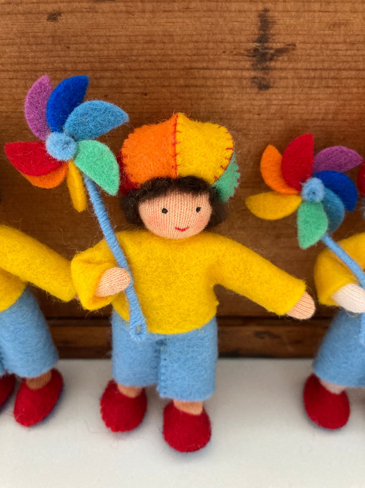 Dollhouse Waldorf Little Doll - RAINBOW!