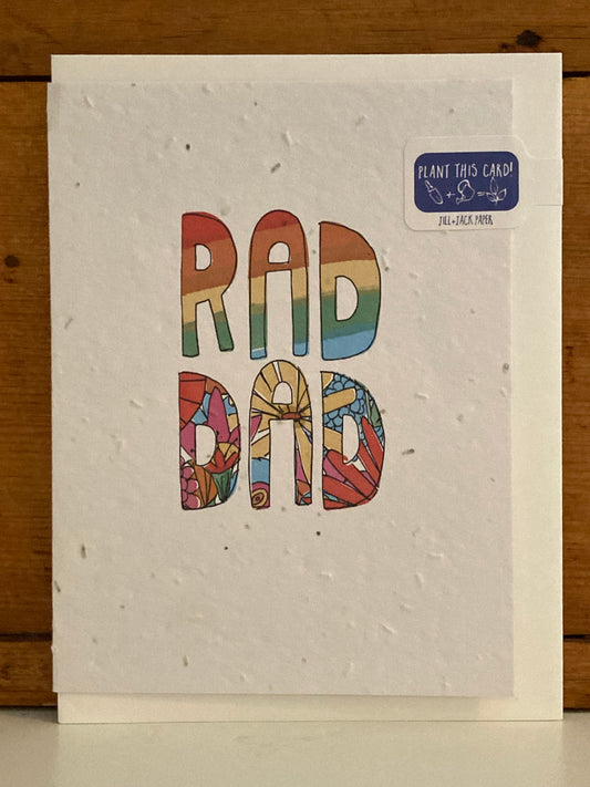 FlowerPaper Greeting Card - RAD DAD!