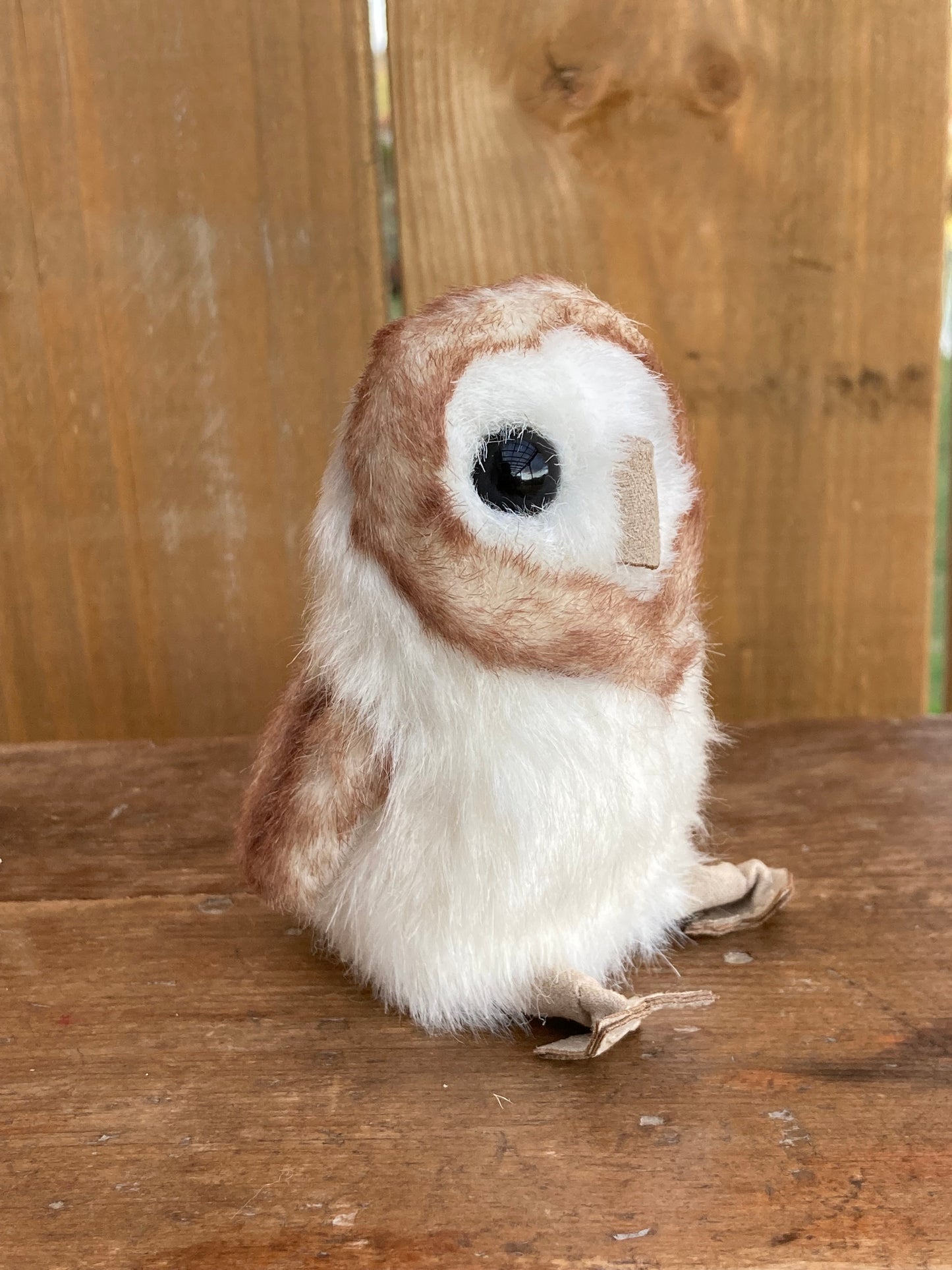 Marionnette à doigt en peluche - Chouette effraie