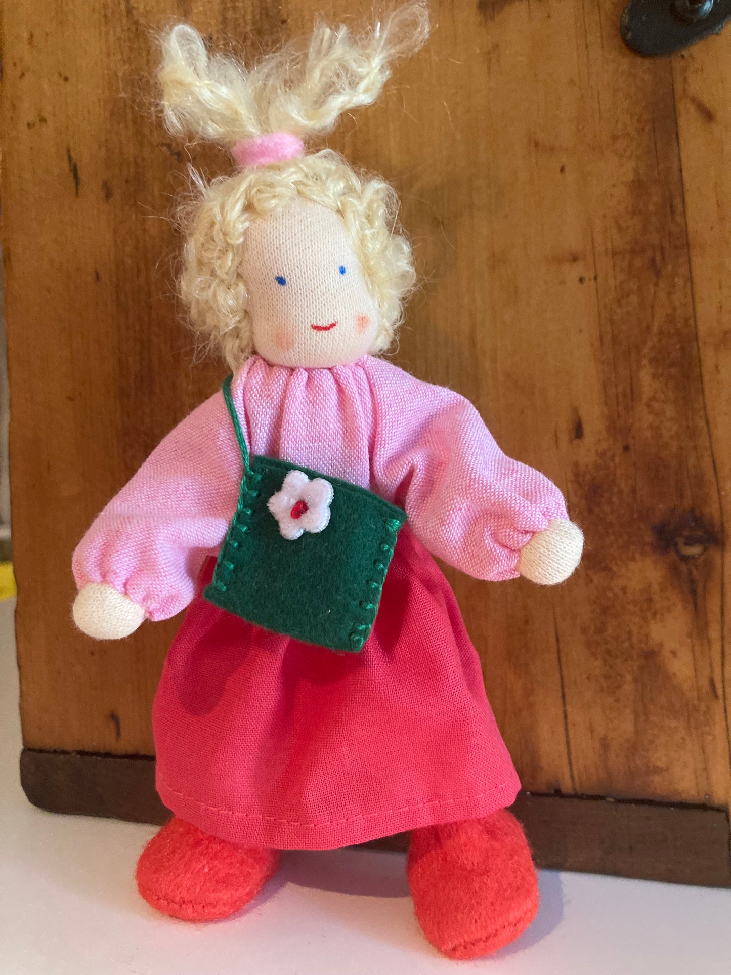 Dollhouse Waldorf Doll - Grimm's LIME CHILD in DRESSES