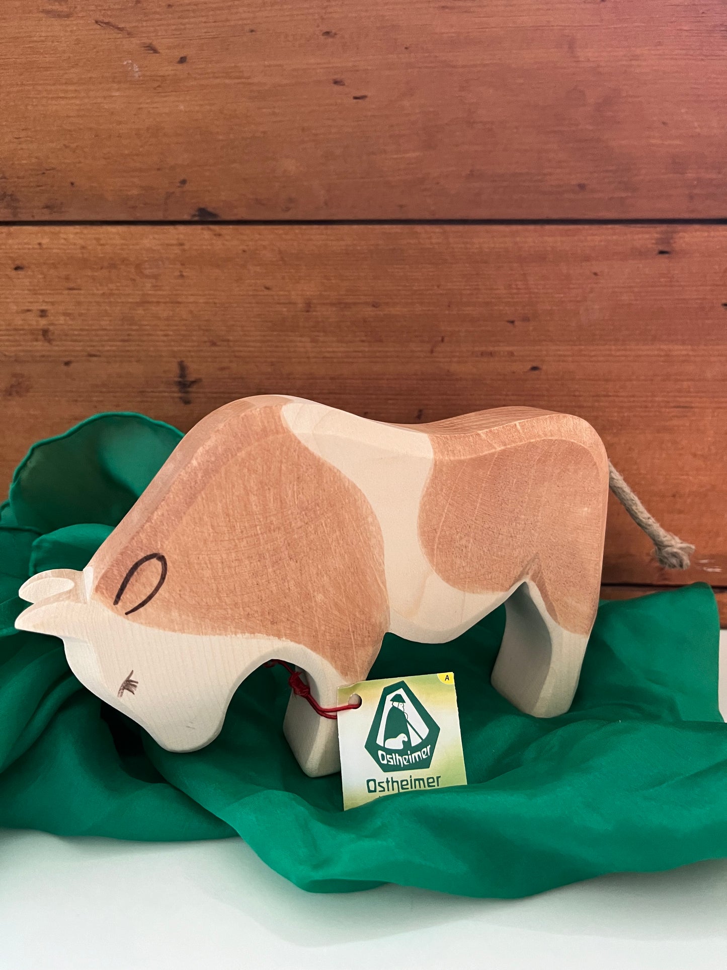 Wooden Dollhouse Play - BROWN and WHITE OX