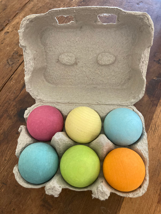 Wooden Toy - PASTEL BALLS