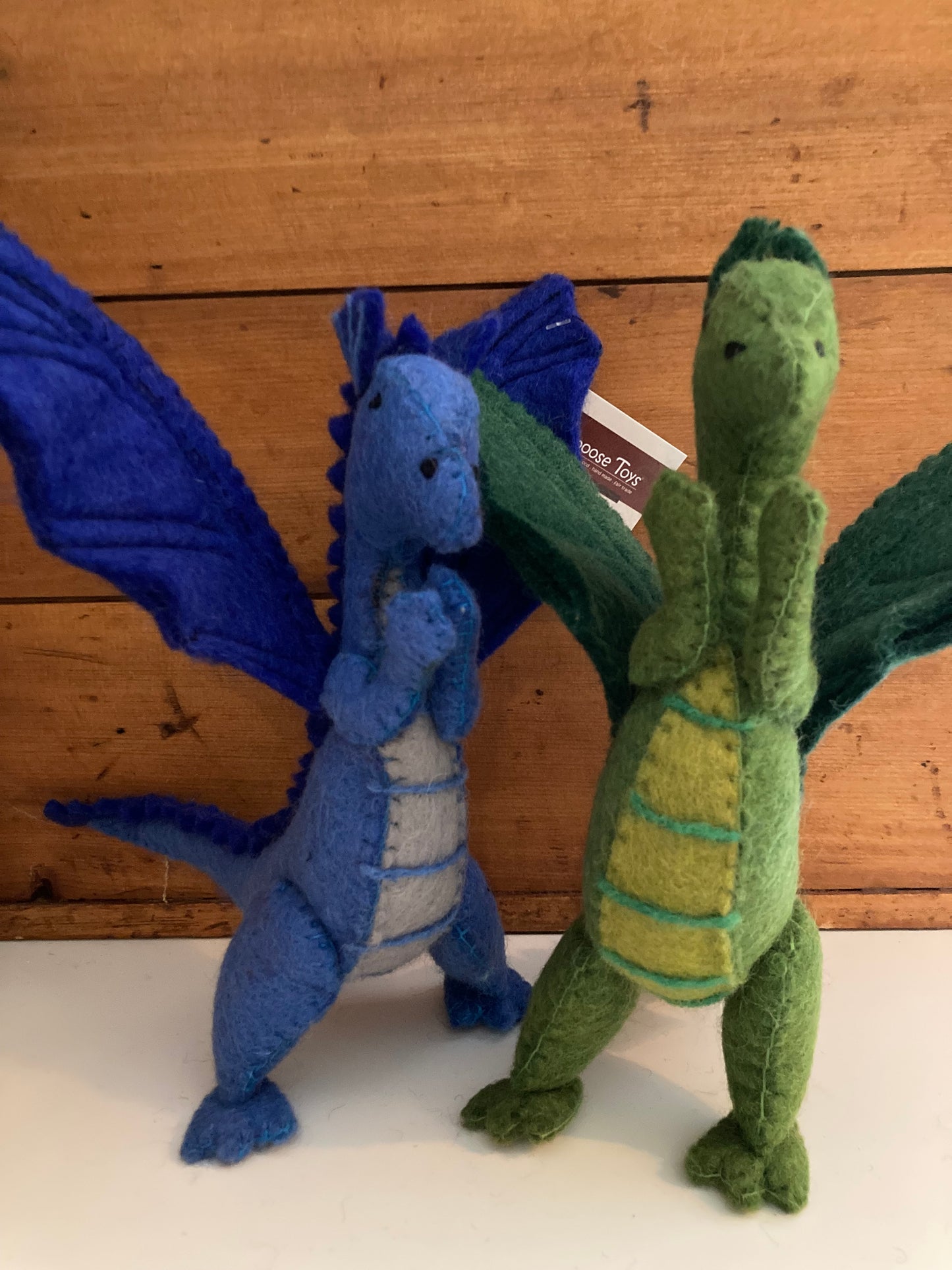 Dollhouse Soft Toy - Wool Felted DRAGON, Blue