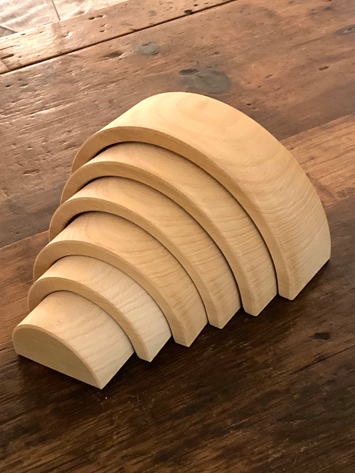 Wooden Toy - LARGE NESTING TUNNEL, Natural Wood