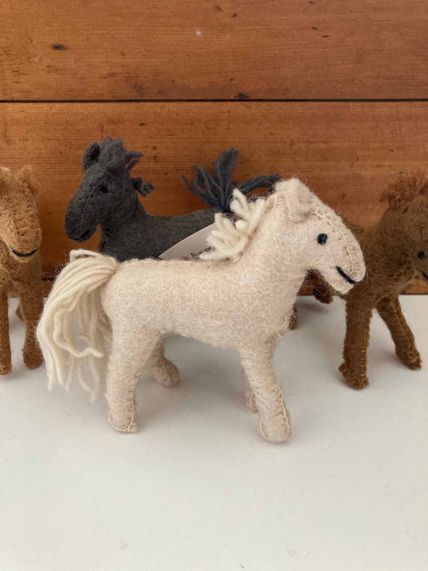 Dollhouse Soft Toy - Wool Felted HORSES in 4 coat colours!