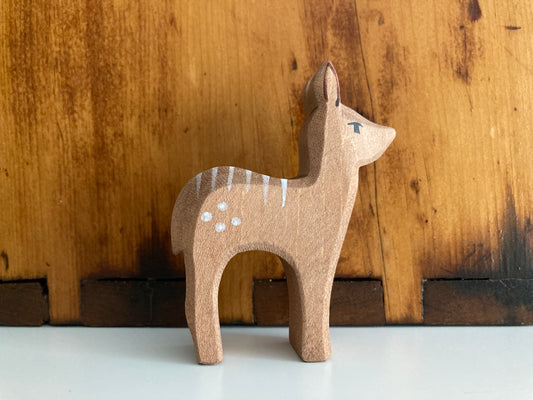 Wooden Dollhouse Play - DEER, LITTLE FAWN - Standing