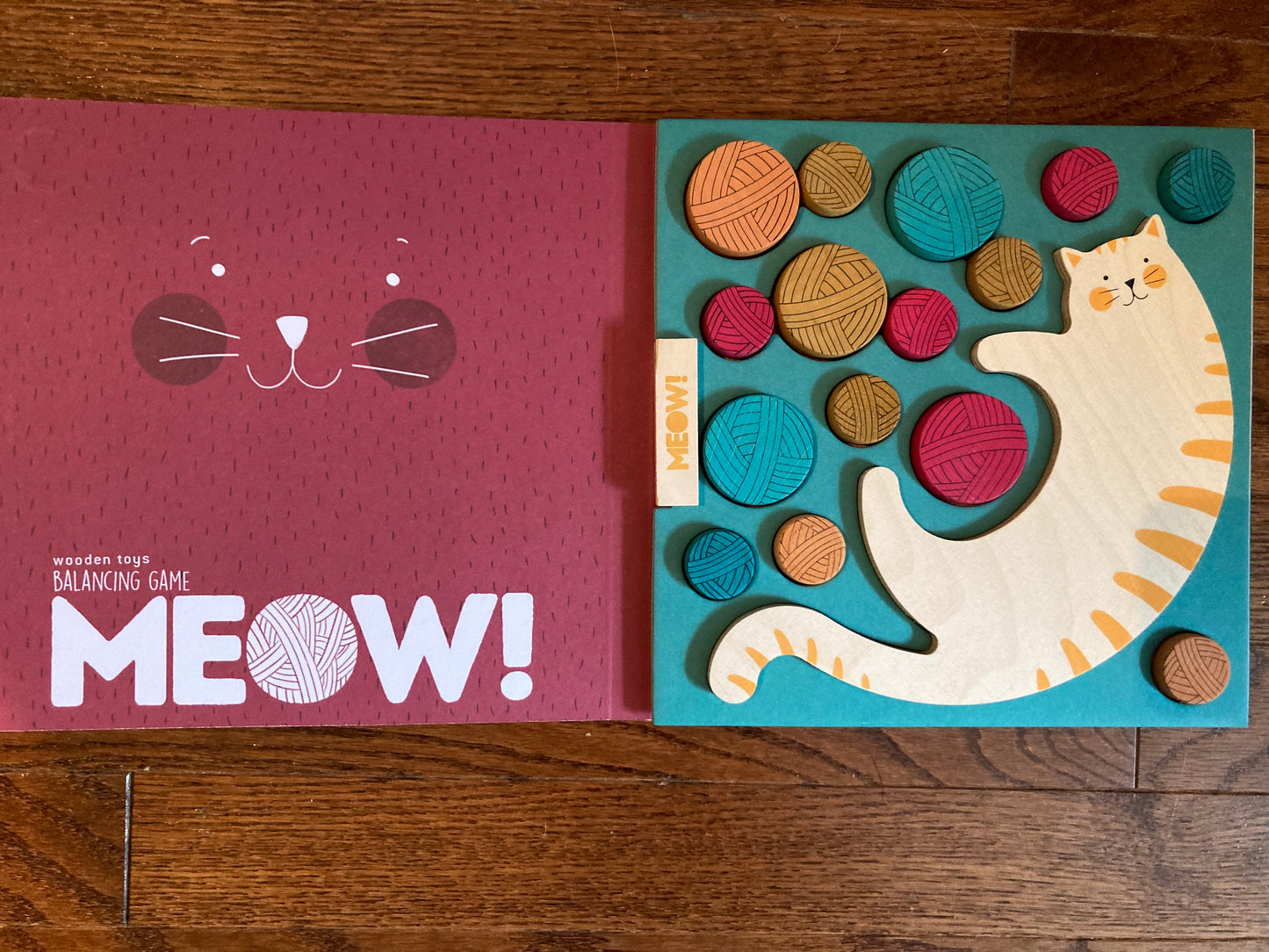 Wooden Family Game - MEOW BALANCING GAME!