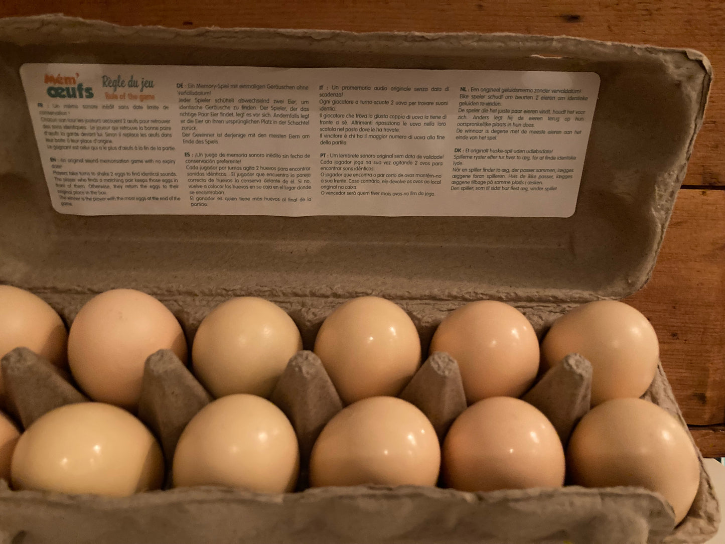 Memory Game Set - Wooden EGGS “SOUND-the-SAME”