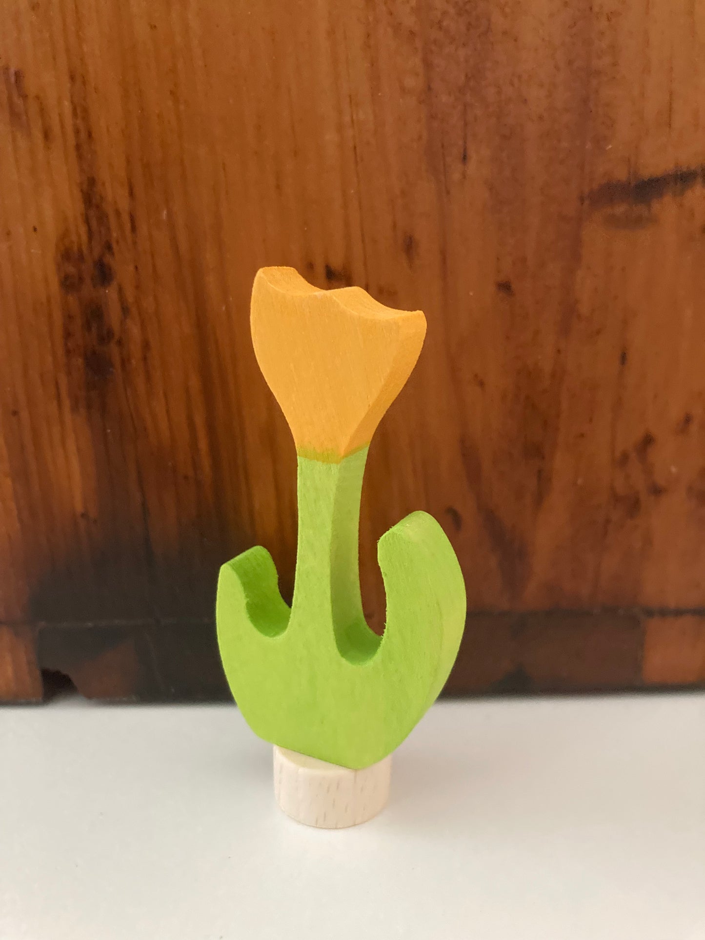 Déco en Bois par Grimm's - FLEUR en JAUNE, TULIPE