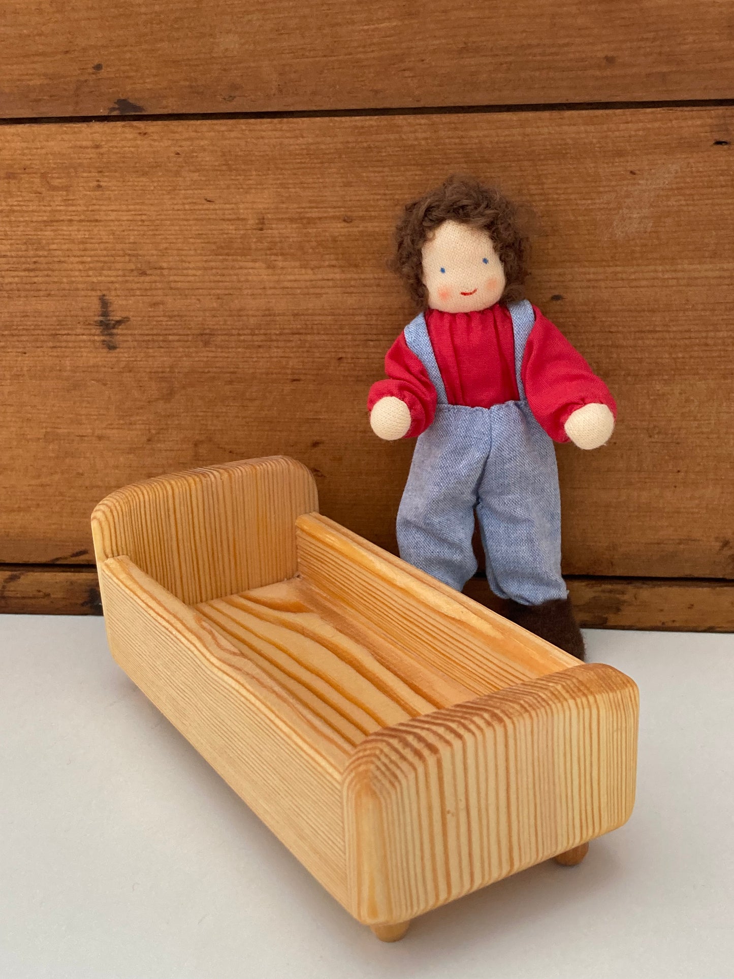 Wooden Dollhouse Furniture - Debresk DOLL BED