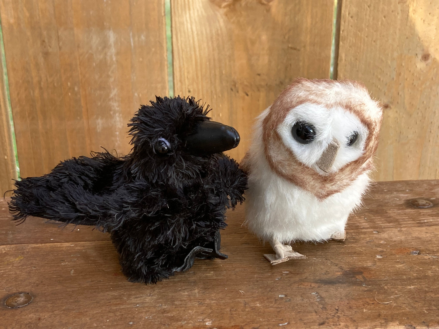 Marionnette à doigt en peluche - Chouette effraie