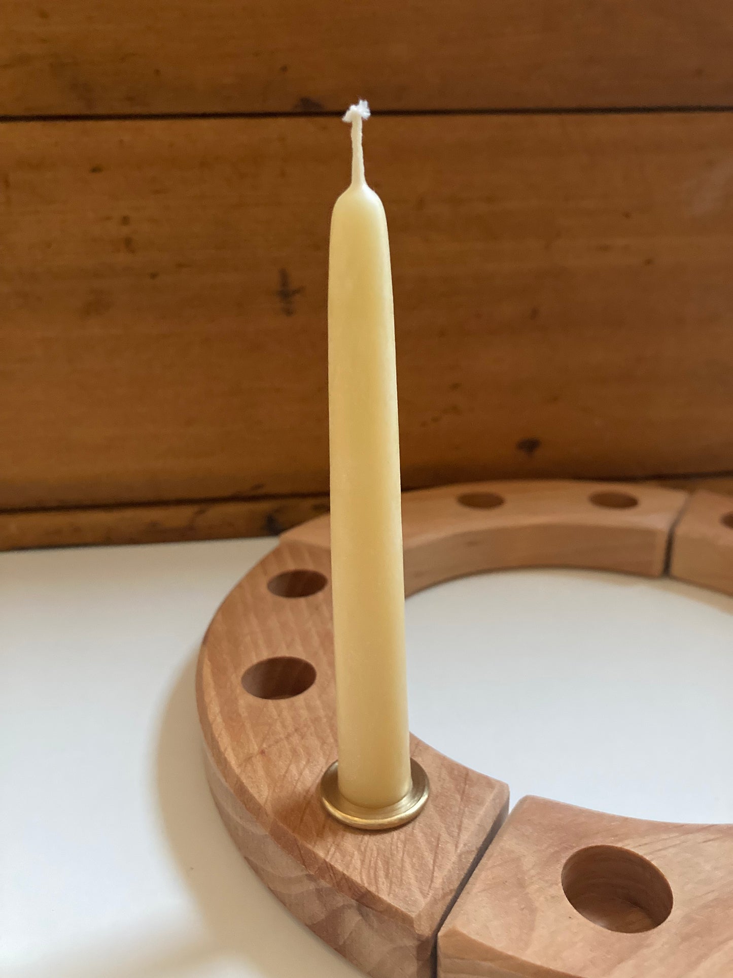BRASS CANDLE HOLDERS for Deco by Grimm’s. Set of 3