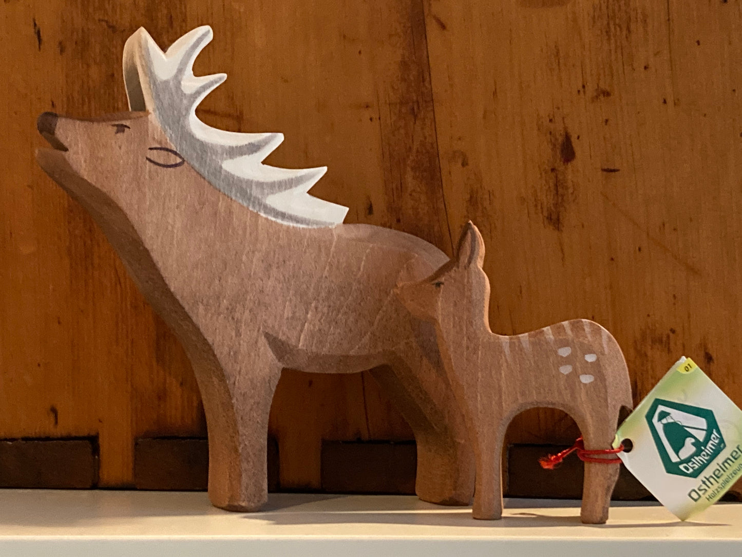 Wooden Dollhouse Play - DEER, LITTLE FAWN - Standing