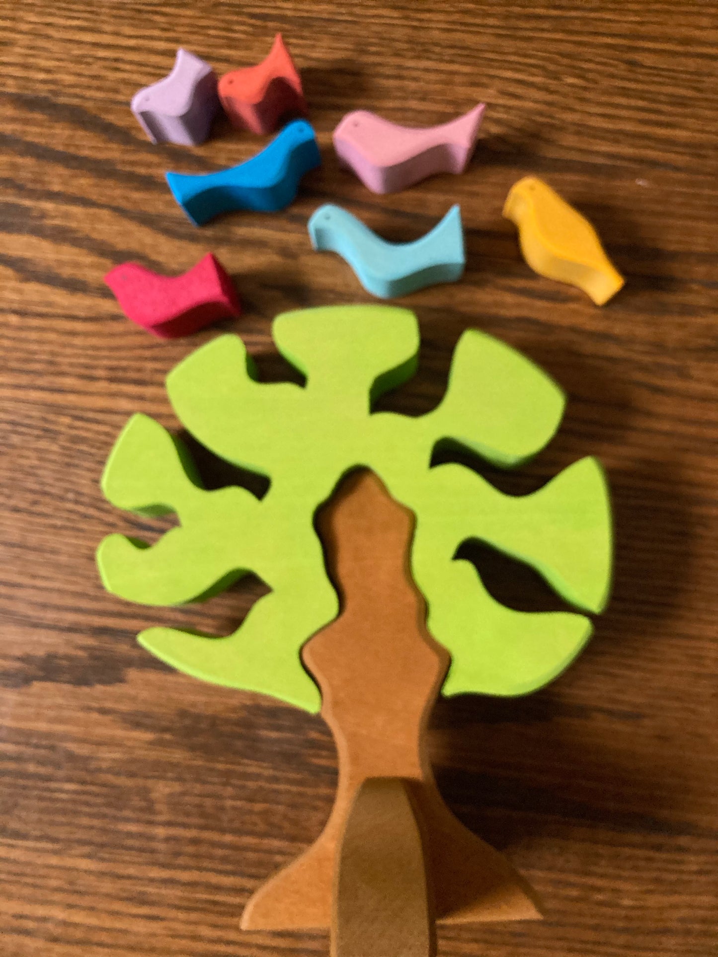 Wooden Dollhouse Play - BIRD TREE PUZZLE