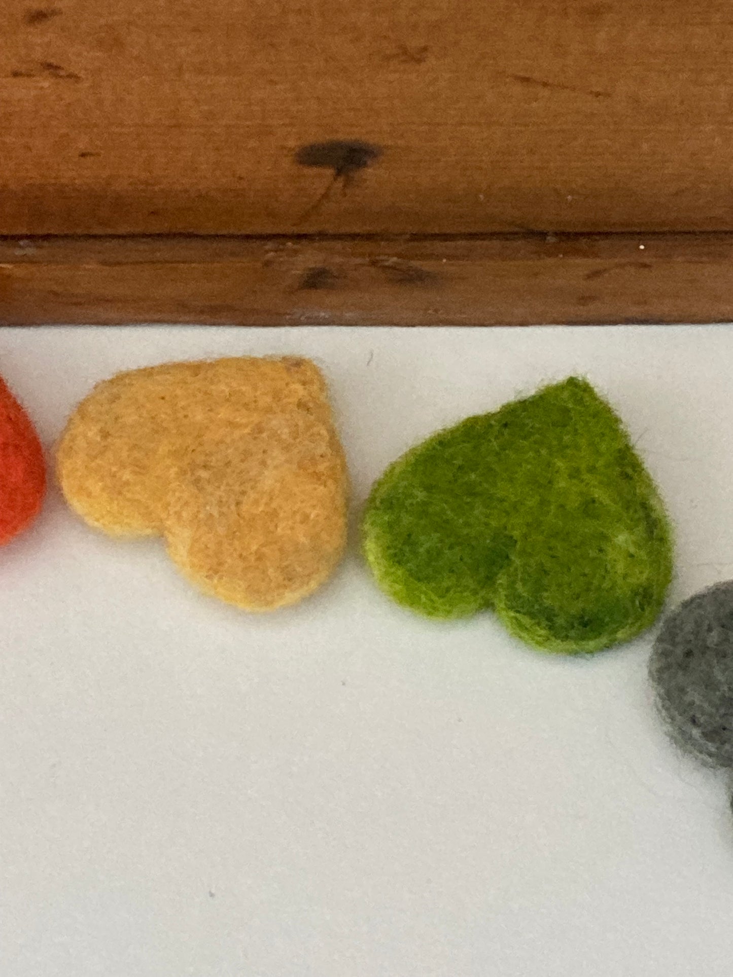 Coastal Felting WOOL HEARTS! … choice of 12 colours!