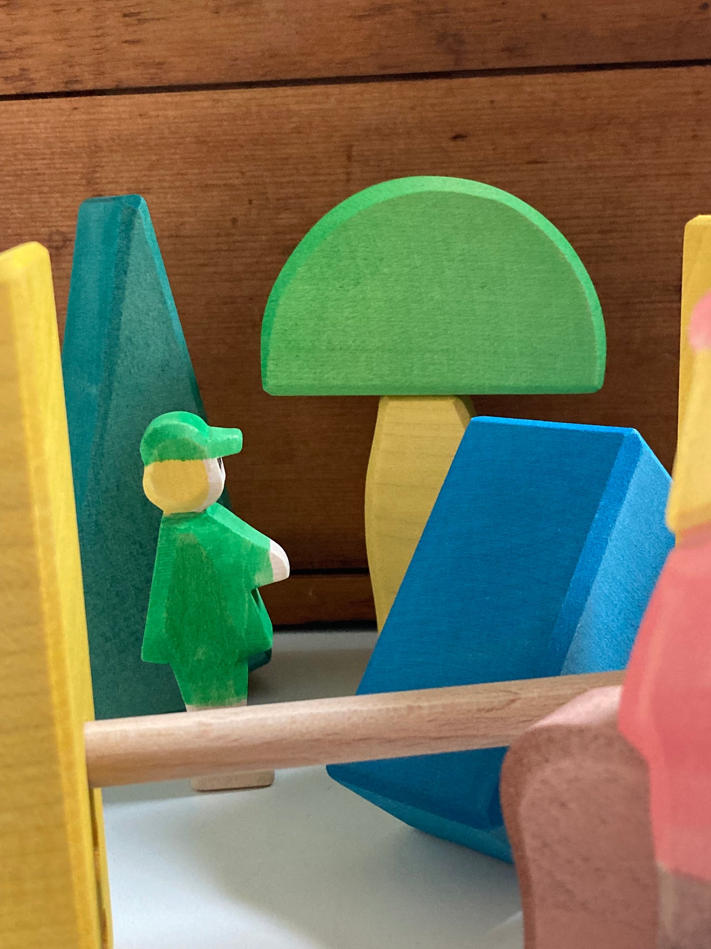 Wooden Toy - RAINBOW RIDER FARM SET by Ostheimer