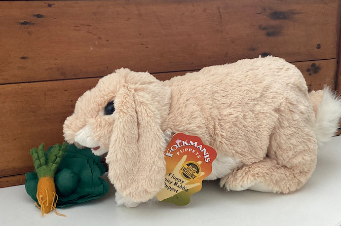 Soft Puppet Pet - FLOPPY BUNNY RABBIT Hand Puppet (Large)