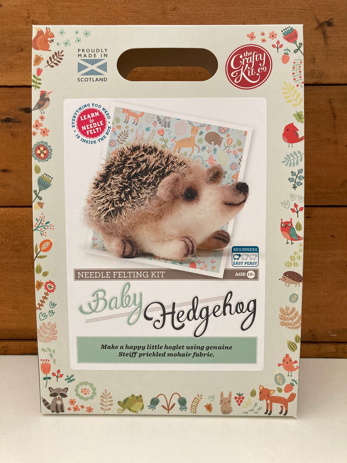 Crafting Kits, Art - Wool BABY HEDGEHOG, Needle Felting Kit