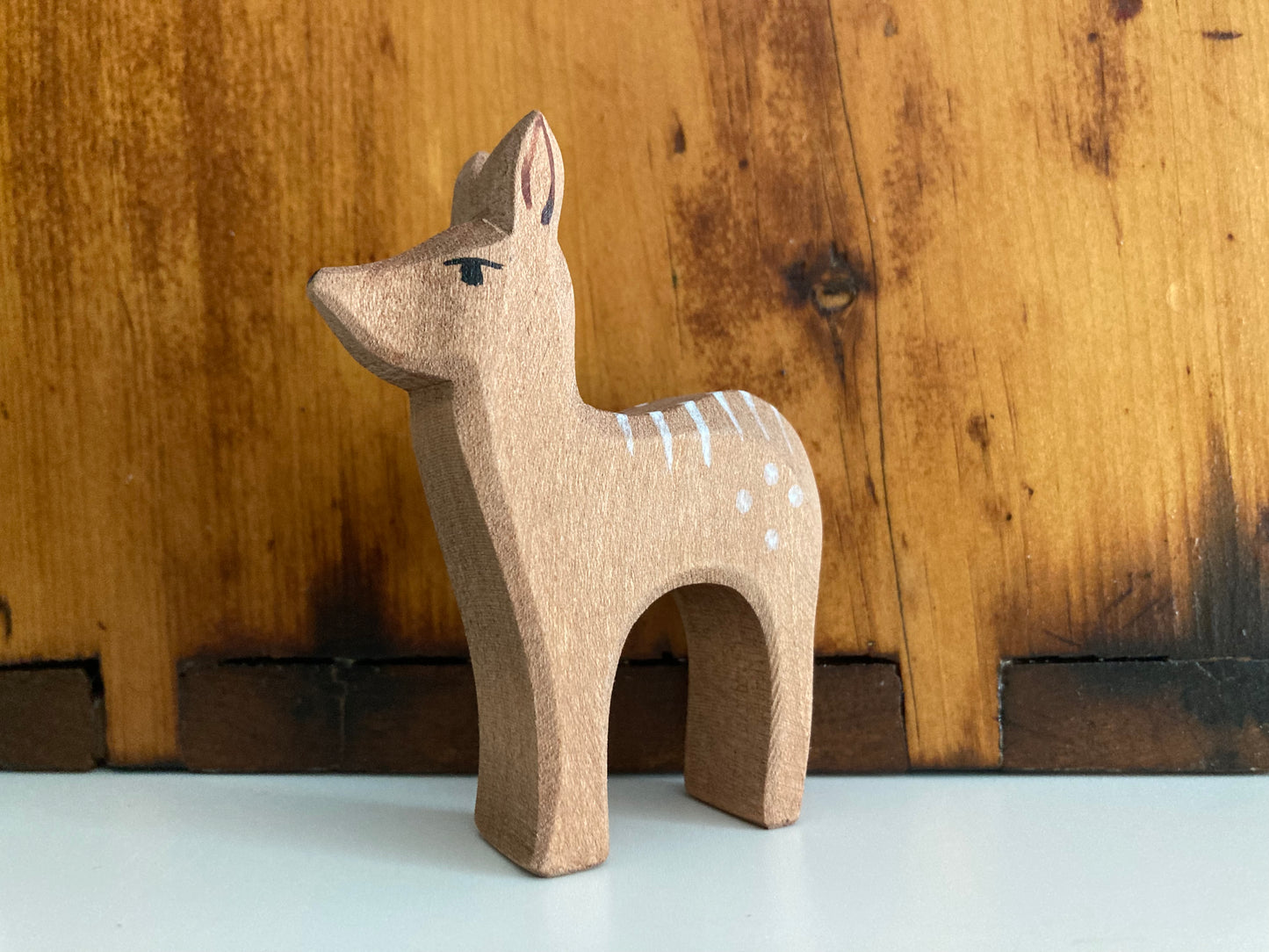 Wooden Dollhouse Play - DEER, LITTLE FAWN - Standing
