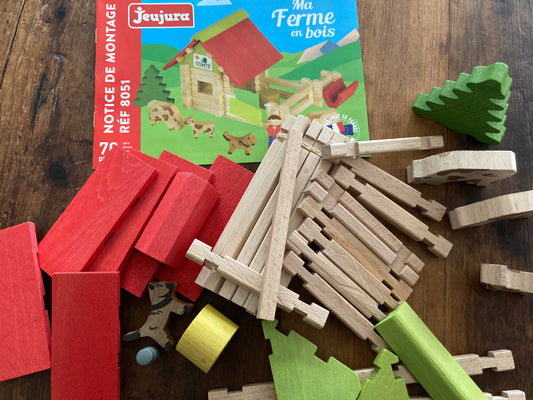 Dollhouse Play Wooden Set - FARM SCENE TO BUILD