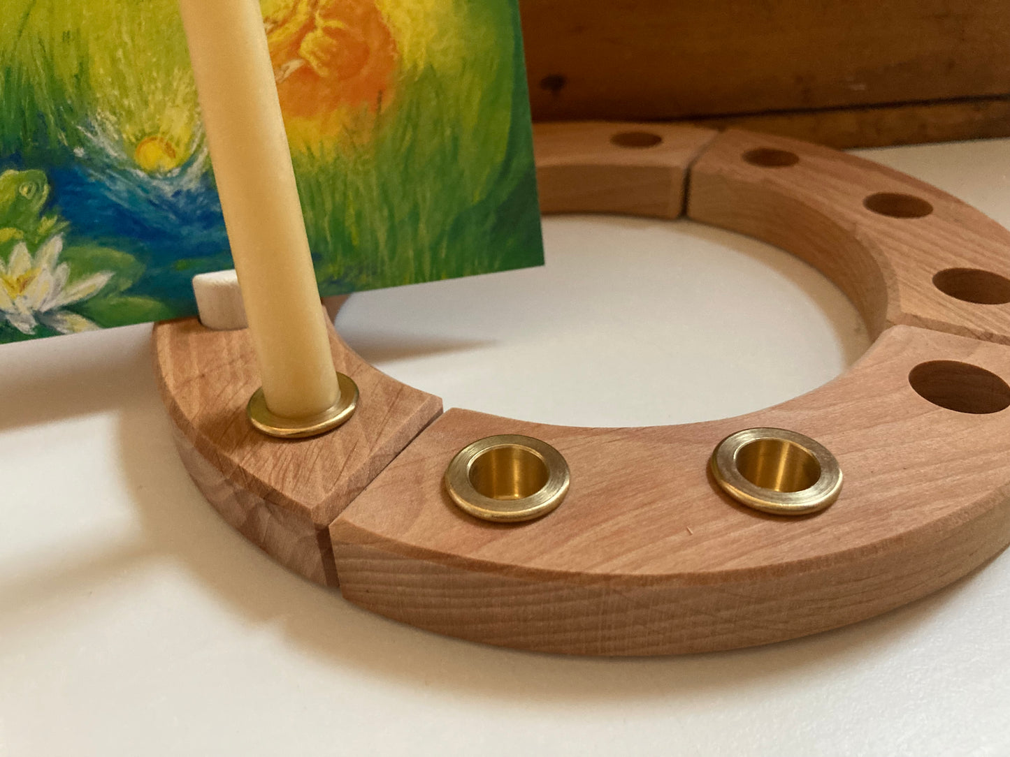 BRASS CANDLE HOLDERS for Deco by Grimm’s. Set of 3