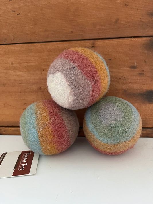 Activity Set - Wool Juggling Balls - EARTH BALLS, set of 3!
