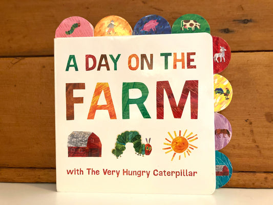 Livre cartonné, Bébé - UNE JOURNÉE À LA FERME avec la chenille qui a très faim