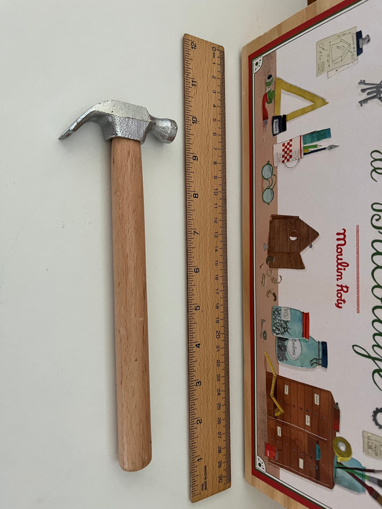 Educational Toy - Large size REAL TOOLS, in wooden case, 14 tool set!