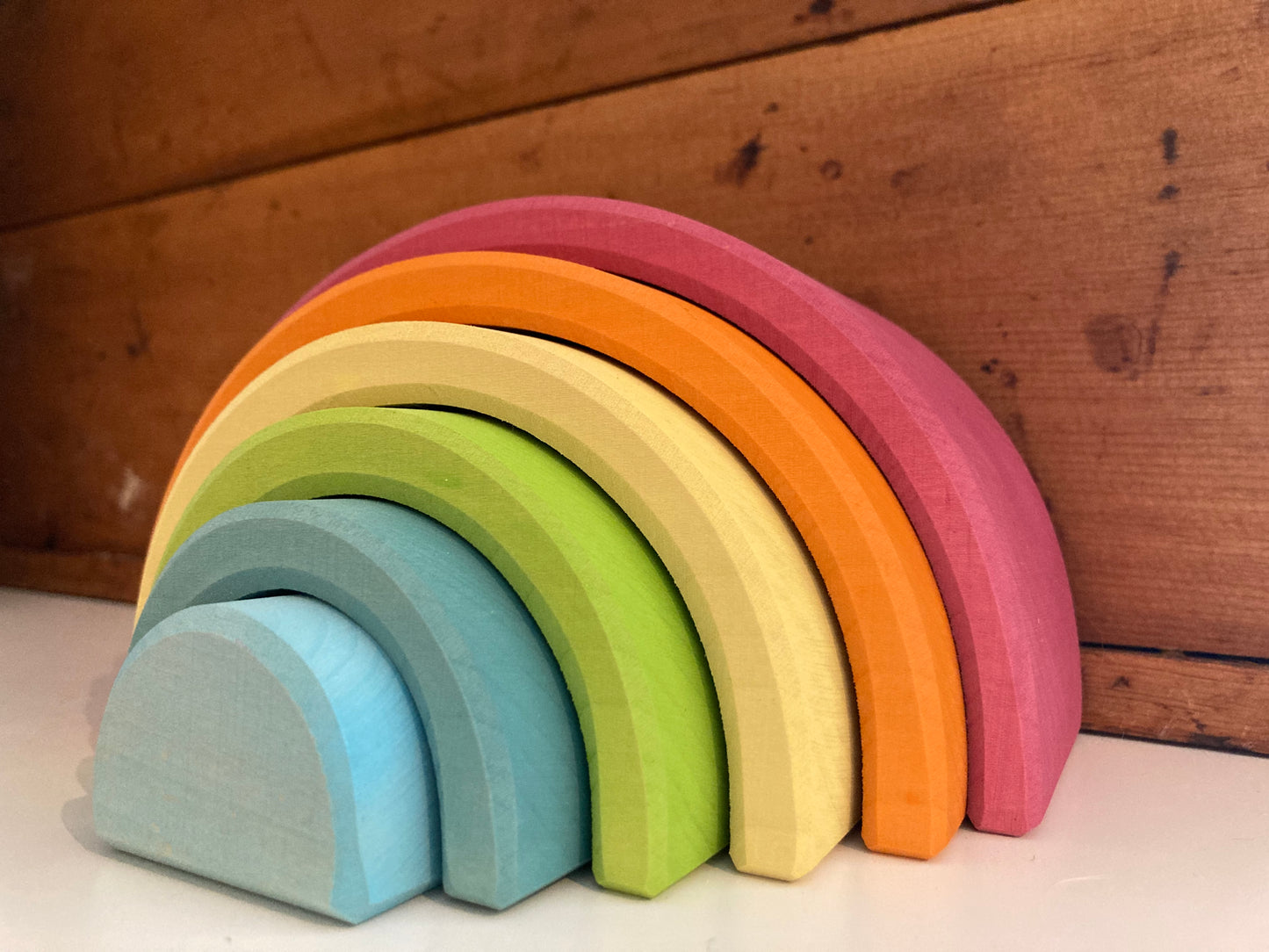 Wooden Toy - PASTEL TUNNEL 6 pieces