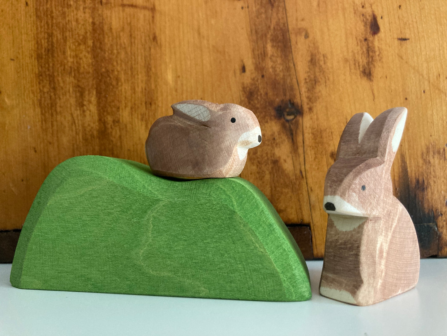 Wooden Dollhouse Play - RABBIT, sitting