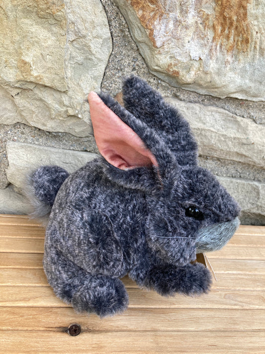 Marionnette douce pour animaux de compagnie - Marionnette à main bébé GRIS LAPIN LAPIN
