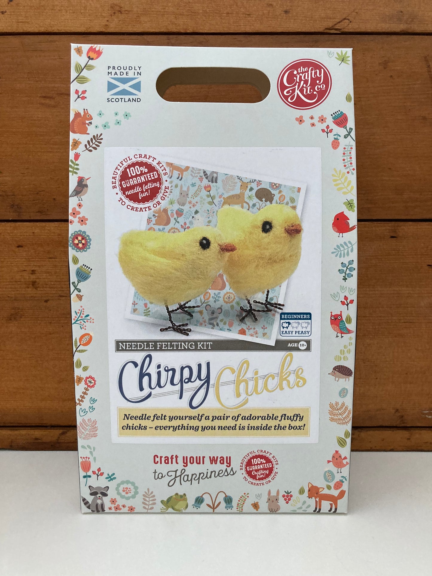 Crafting Kits, Art - Wool SPRING CHICKS, Needle Felting Kit
