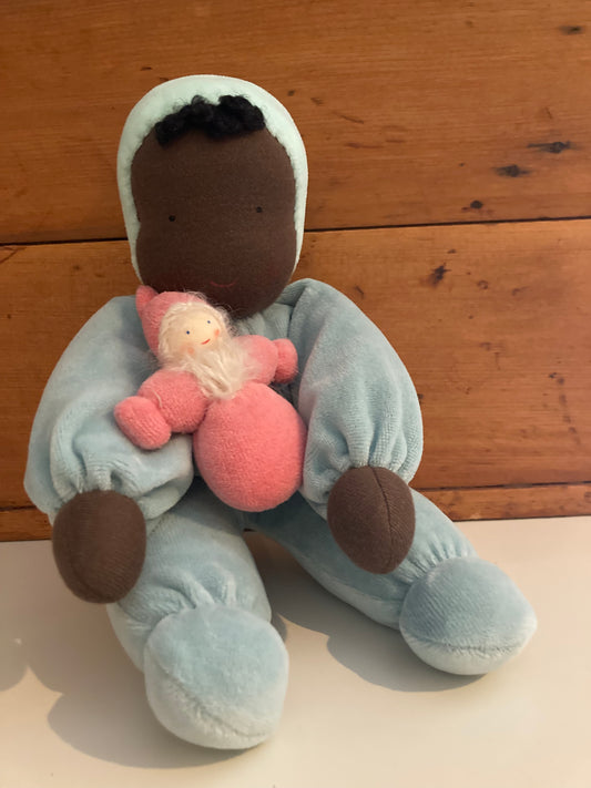 Grimm’s Waldorf SOFT BABY DOLL AQUA