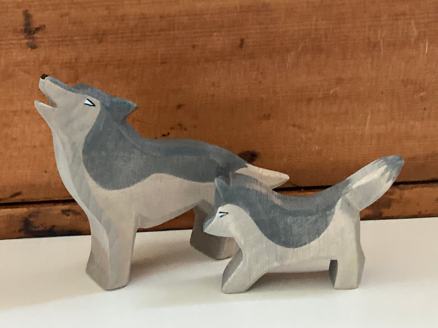 Wooden Dollhouse Play - WOLF CUB, running