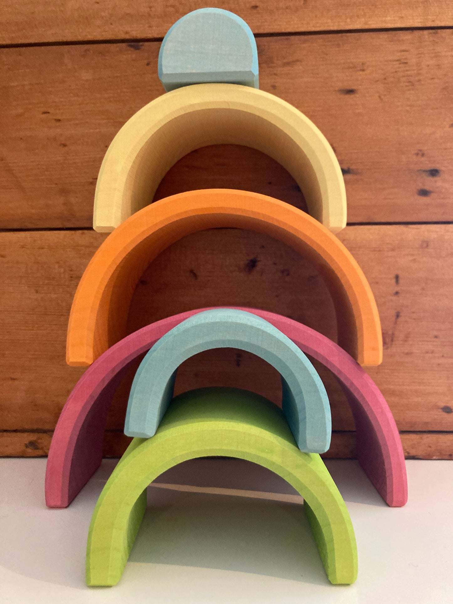 Wooden Toy - PASTEL TUNNEL 6 pieces