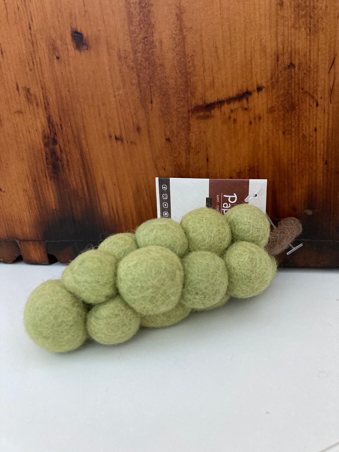 Kitchen Play Food - Wool Felted GREEN GRAPES