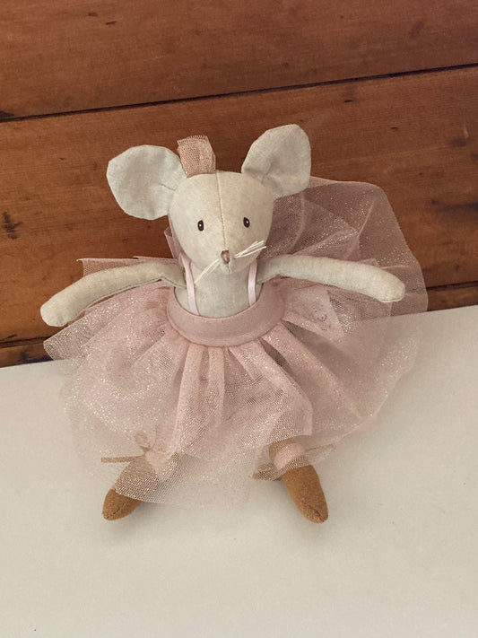 Soft Doll - RAG MOUSE DOLL, with TUTUS and WARDROBE SUITCASE!