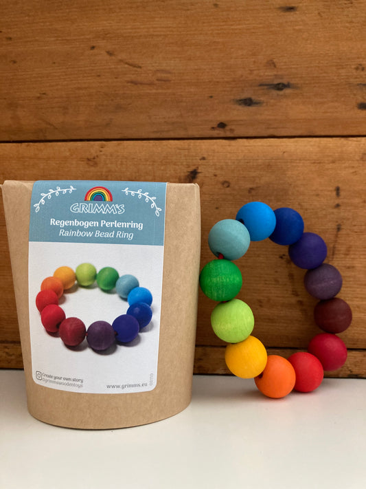 Wooden Toy, Baby - RAINBOW BEAD RING