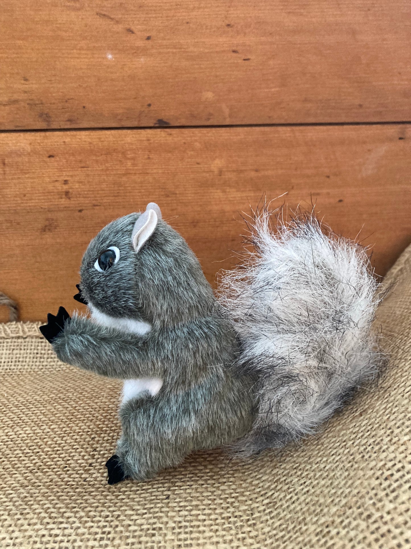 Soft Toy Finger Puppet - GREY SQUIRREL